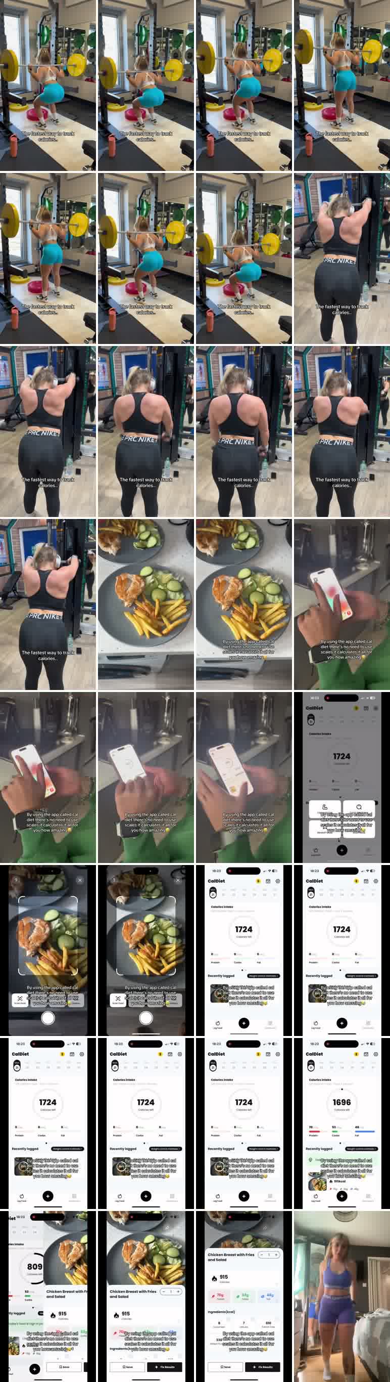 Opening frame from @bethany13580's TikTok: The fastest way to track calories…