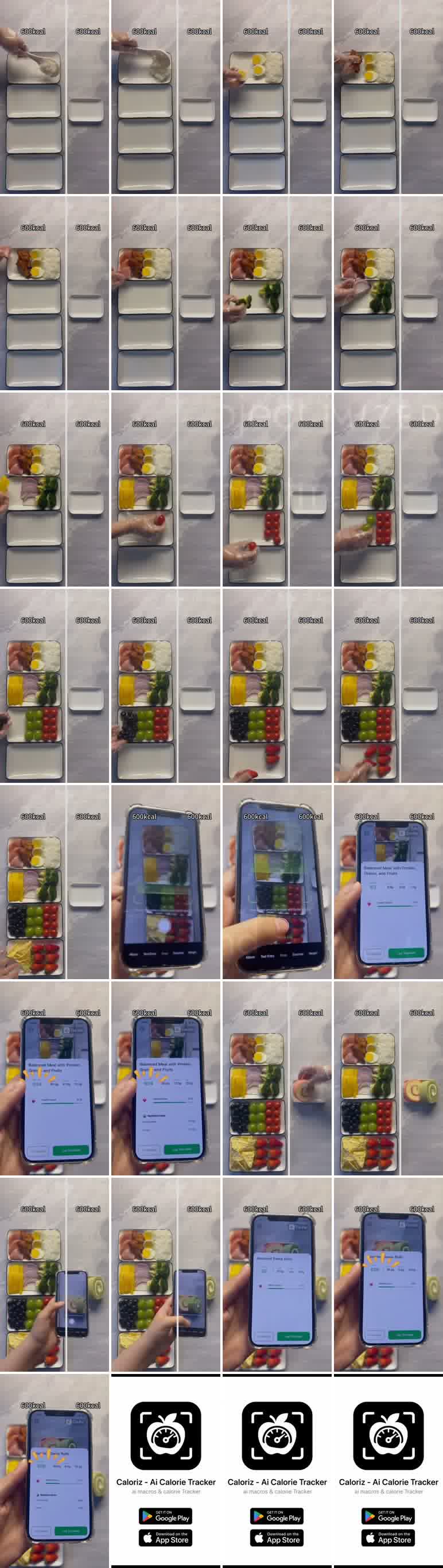 Opening frame from @caloriz_app's TikTok: 600kcal